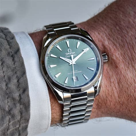 omega seamaster aqua terra on wrist|omega seamaster aqua terra dial.